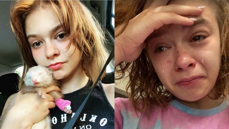 Julia Wróblewska opłakuje ukochaną fretkę