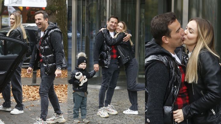 Misiek Koterski i Marcela Leszczak z synem