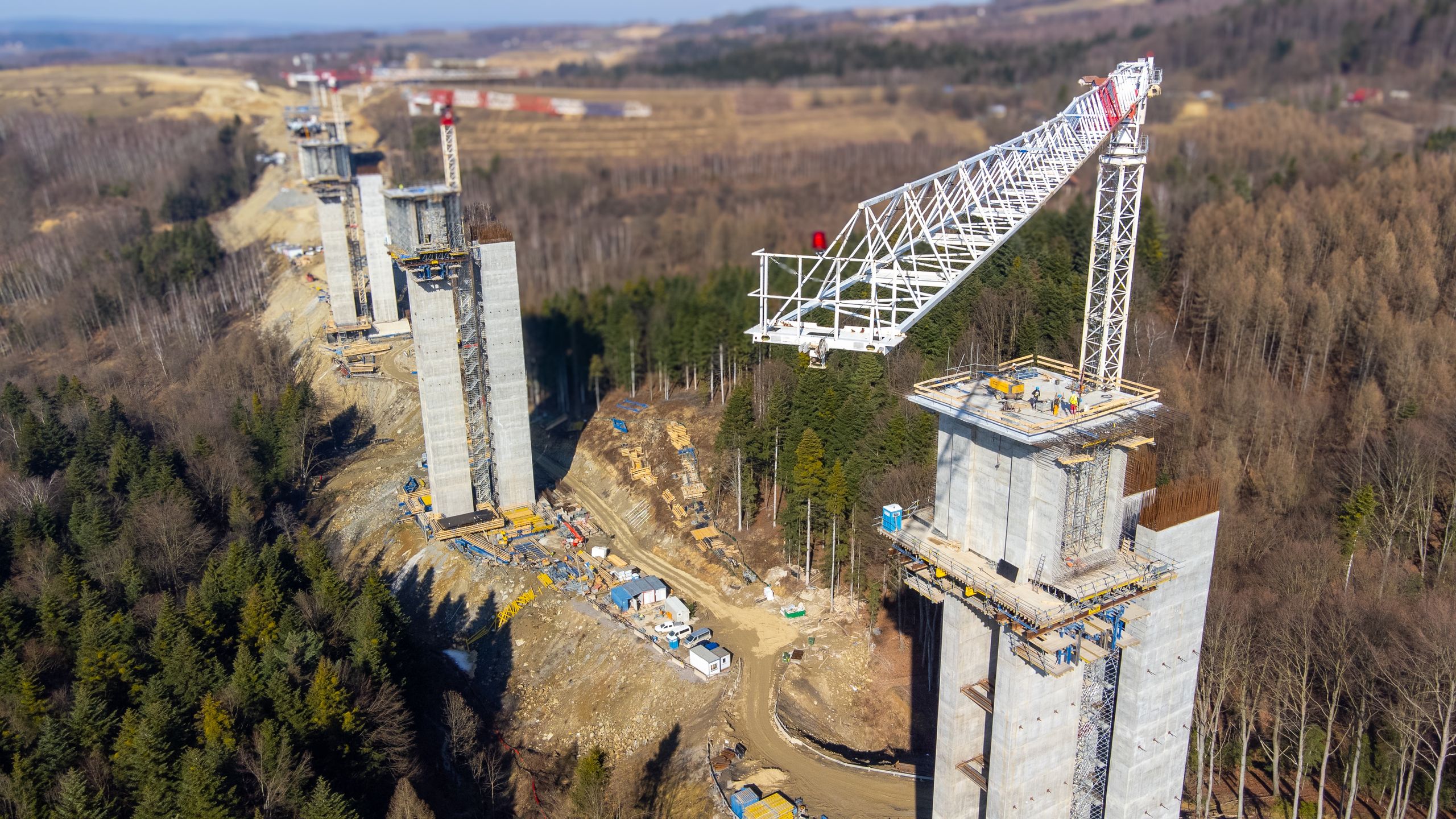 Budowa najwyższej estakady w Polsce. Droga S19 na Podkarpaciu