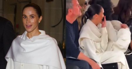 Meghan Markle ŚMIAŁA SIĘ z modelki, która przewróciła się na wybiegu? (WIDEO)