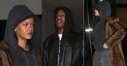 Rihanna i ASAP Rocky mkną pod osłoną nocy na randkę w kinie. Towarzyszył im... ochroniarz (ZDJĘCIA)