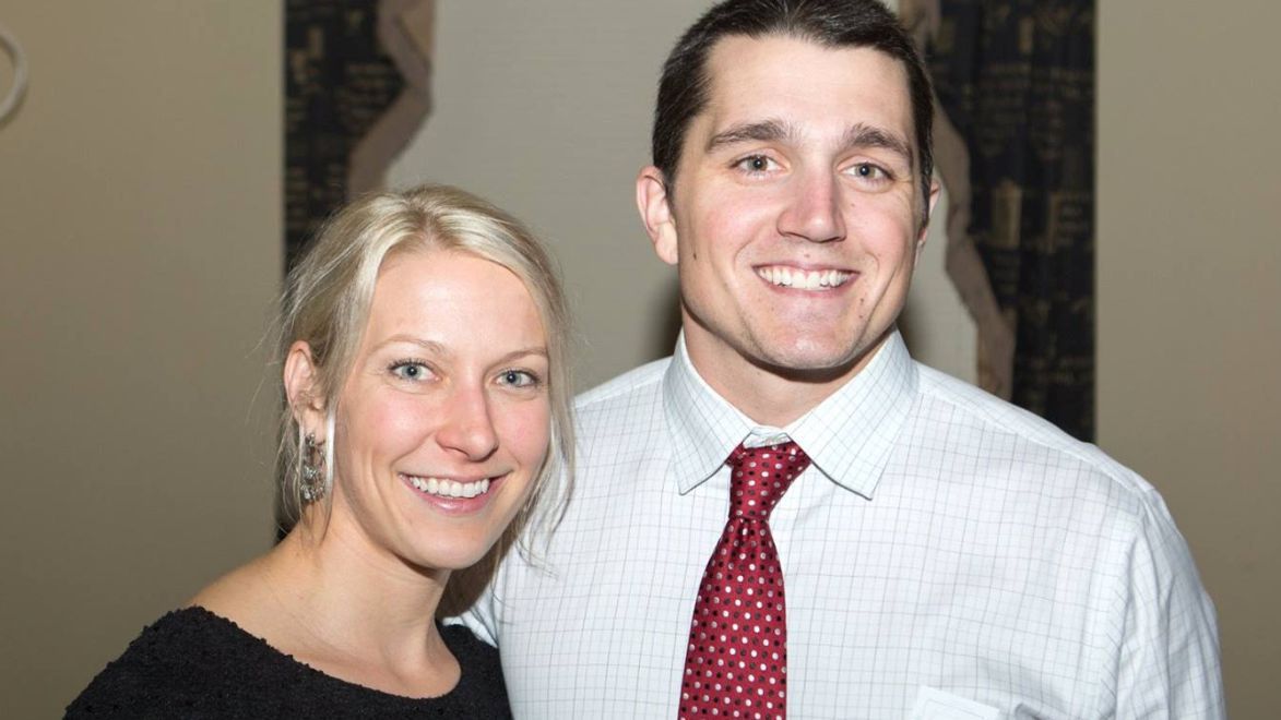 Rebecca Bliefnick z mężem 