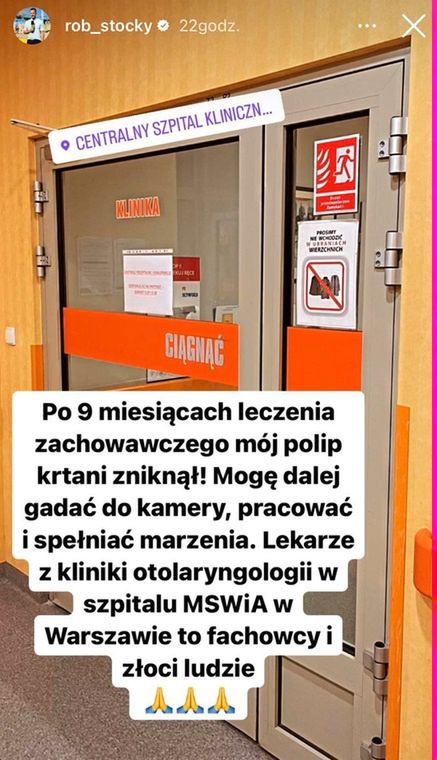 Robert Stockinger opowiedział o problemach zdrowotnych