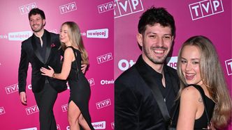 Wiktoria Gąsiewska i Jasper Sołtysiewicz posyłają uśmiechy na ramówce TVP. Para jak z żurnala? (ZDJĘCIA)