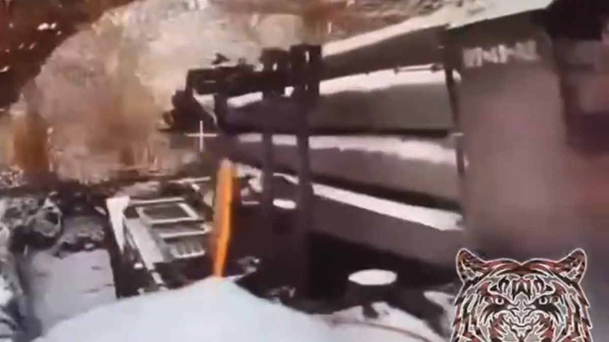 Udany atak rosyjskiego drona na urytego ukraińskiego BM-27.