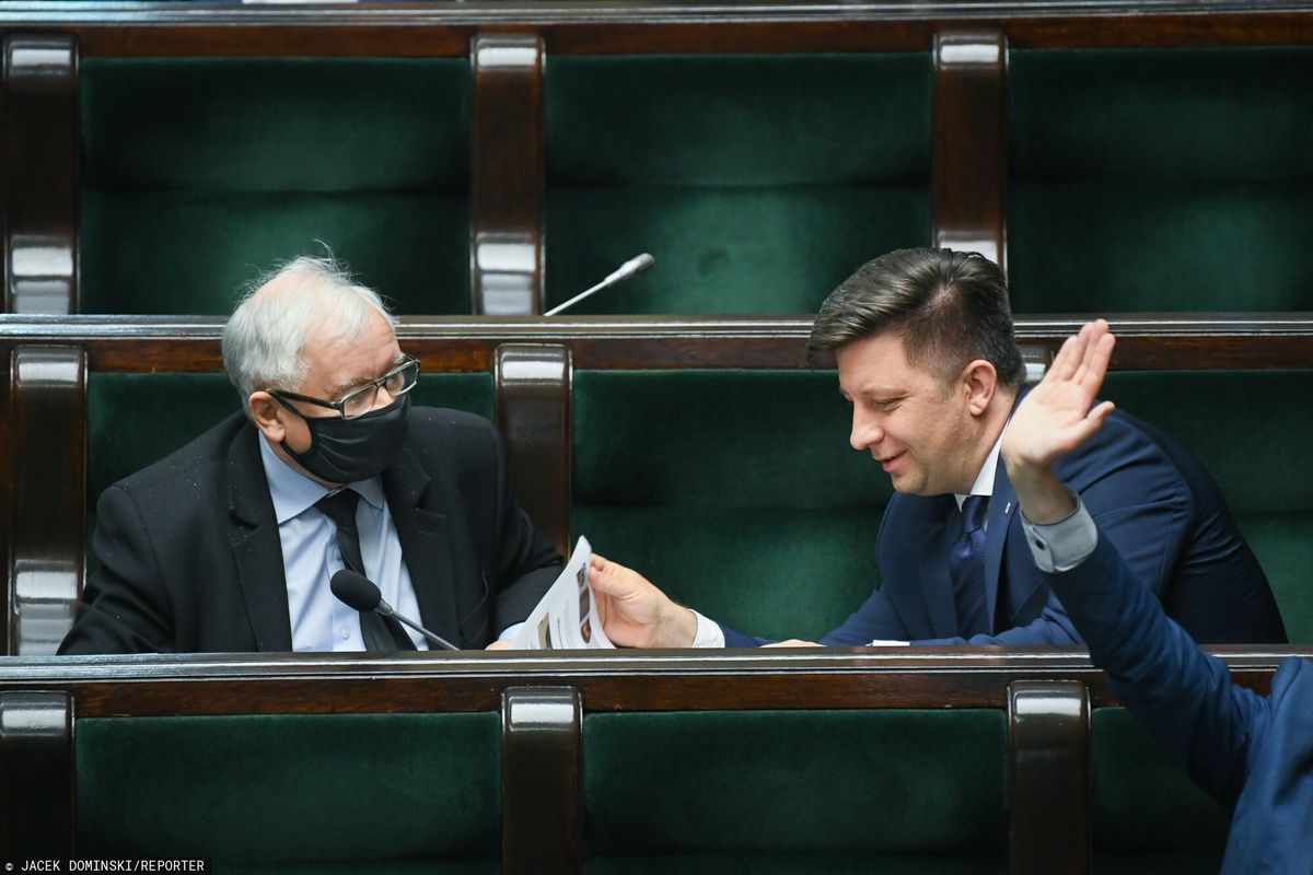 Jarosław Kaczyński i Michał Dworczyk