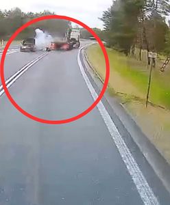 Wpadł w poślizg ciężarówką. Kierowca osobówki nie miał szans