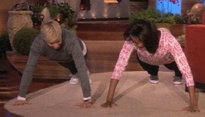 Bywając w mediach, Michelle Obama zachęcała innych do ćwiczenia