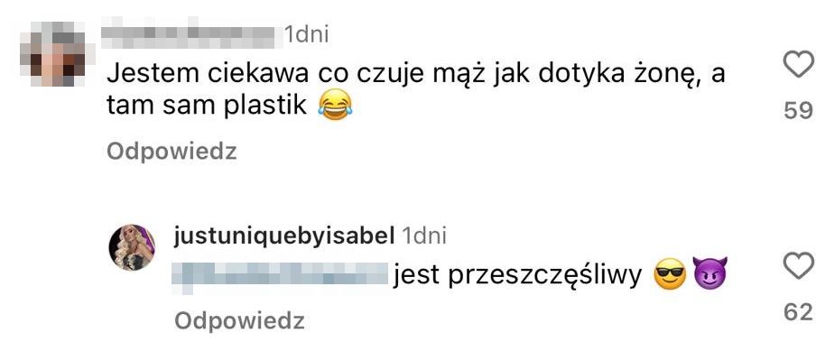 Izabela Macudzińska odpowiada na uszczypliwy komentarz internautki 