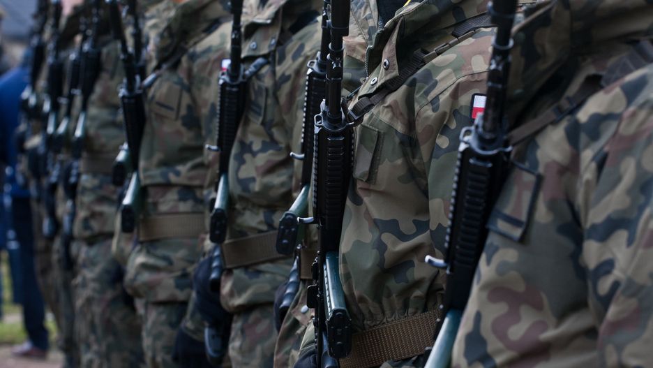 wojsko, wojna, karabin, mundur, parada, musztra