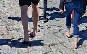 Tak szli na Śnieżkę. Spójrzcie na stopy. Pokazał nagranie