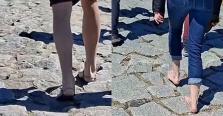 Tak szli na Śnieżkę. Spójrzcie na stopy. Pokazał nagranie