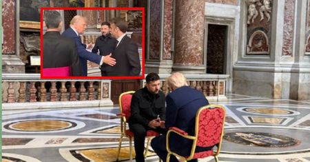 Były trzy krzesła. Macron miał rozmawiać z Trumpem i Zełenskim?