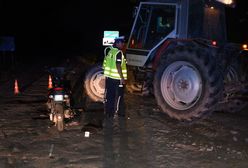 Wjechał skuterem w ciągnik. 75-latek był pijany