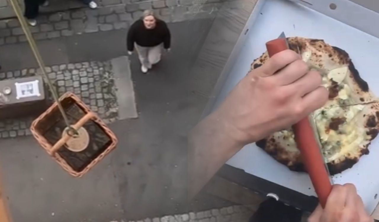 Pizza dostarczana z balkonu. Ten pomysł z Norwegii podbija sieć