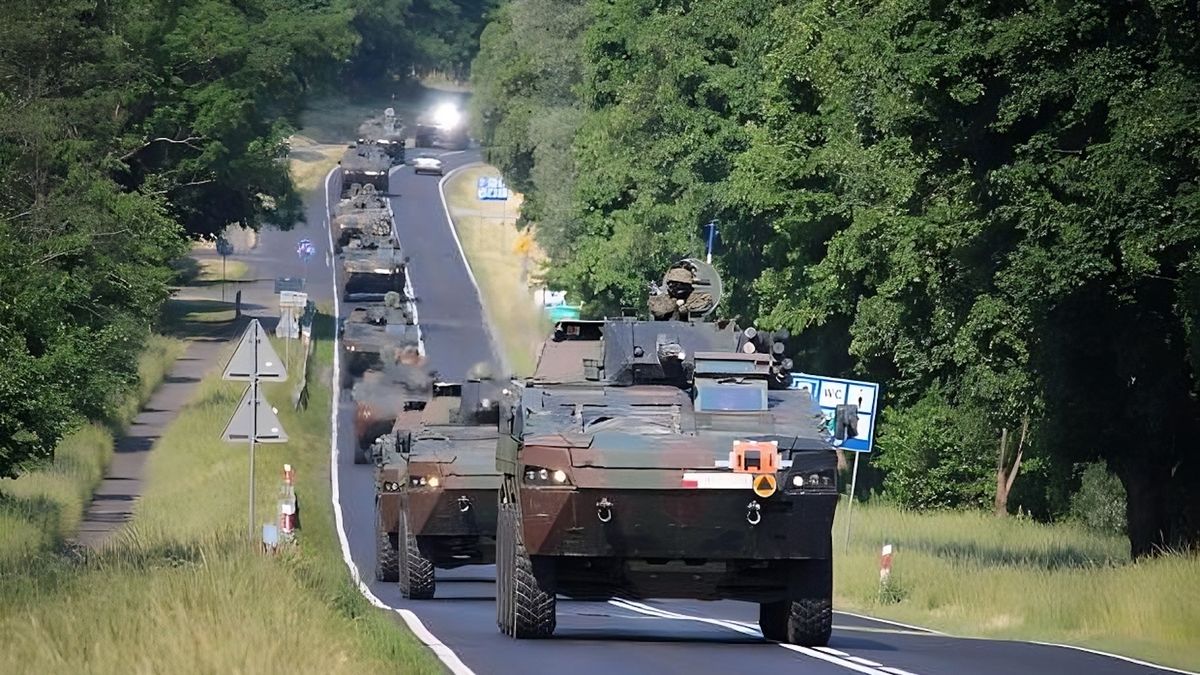 Kolumny wojskowe na polskich drogach