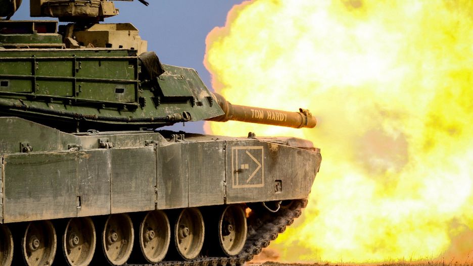 Czołg Abrams na manewrach