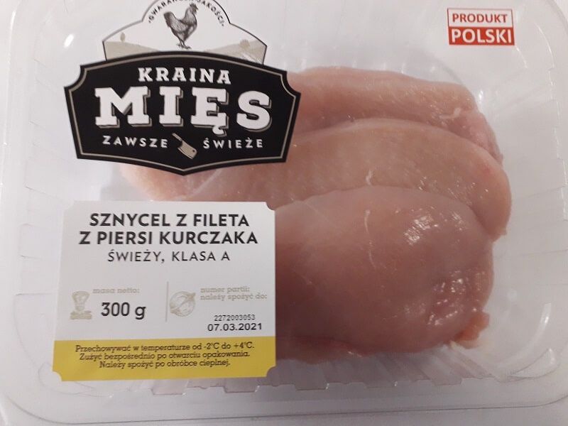 Sznycel z fileta z piersi kurczaka 300G - BIEDRONKA