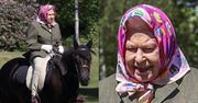94-letnia królowa Elżbieta delektuje się przejażdżką na 14-letnim kucu (ZDJĘCIA)