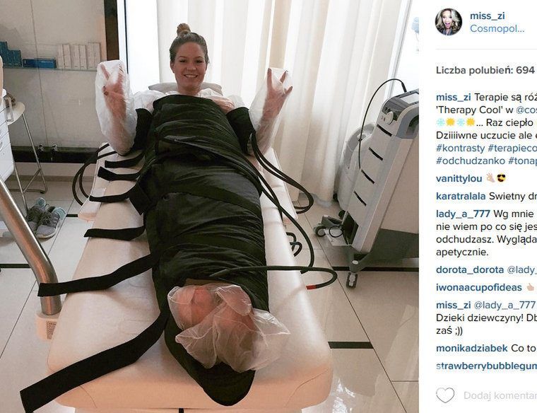 Zosia Ślotała, aby poprawić kondycję swojego ciała korzysta z zabiegów w spa