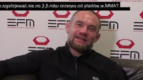 EFM 4. Kamil Roszak pewny siebie przed walką. "Poprawiłem boks i parter"