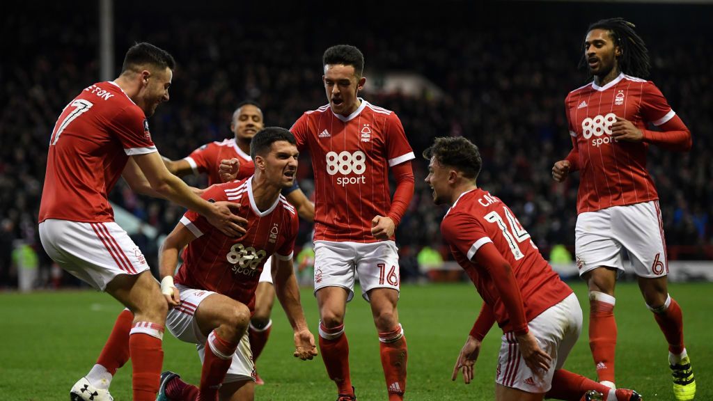 Getty Images / Shaun Botterill / Radość zawodników Nottingham Forest