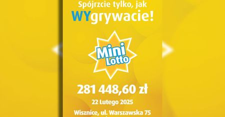 Wielka wygrana w Mini Lotto! Szczęśliwiec zgarnia ponad 281 tys. zł