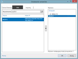 Trzeba wpisać nazwę lub adres serwera w zakładce DNS