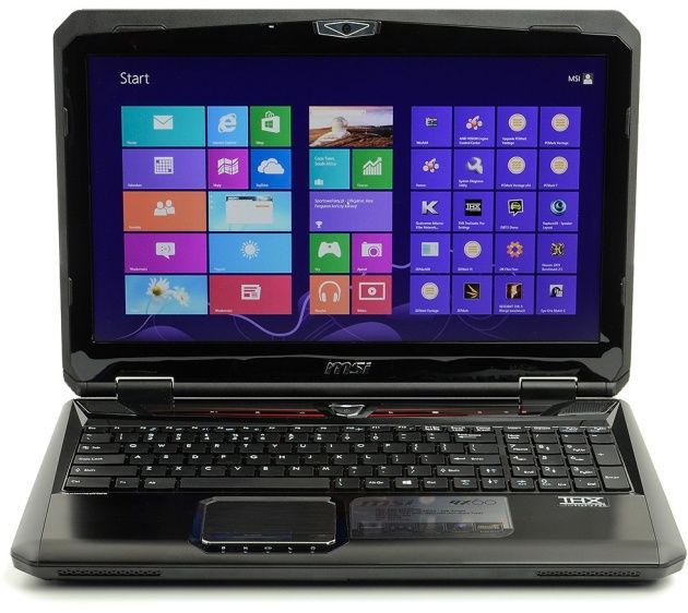 MSI GX60 laptop gamingowy windows 8 widok
