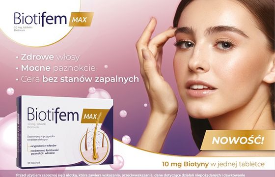 Biotifem Max z biotyną reklamowany w telewizji