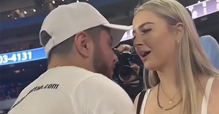 Nagranie z zaręczyn. Kobieta dała mu twarz na oczach całego stadionu