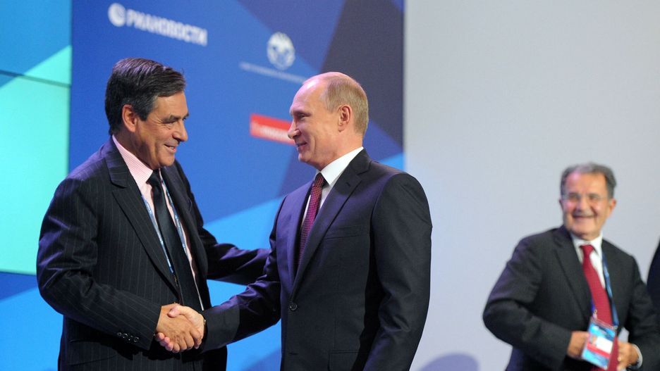 Francois Fillon i Władimir Putin, 2013 rok 