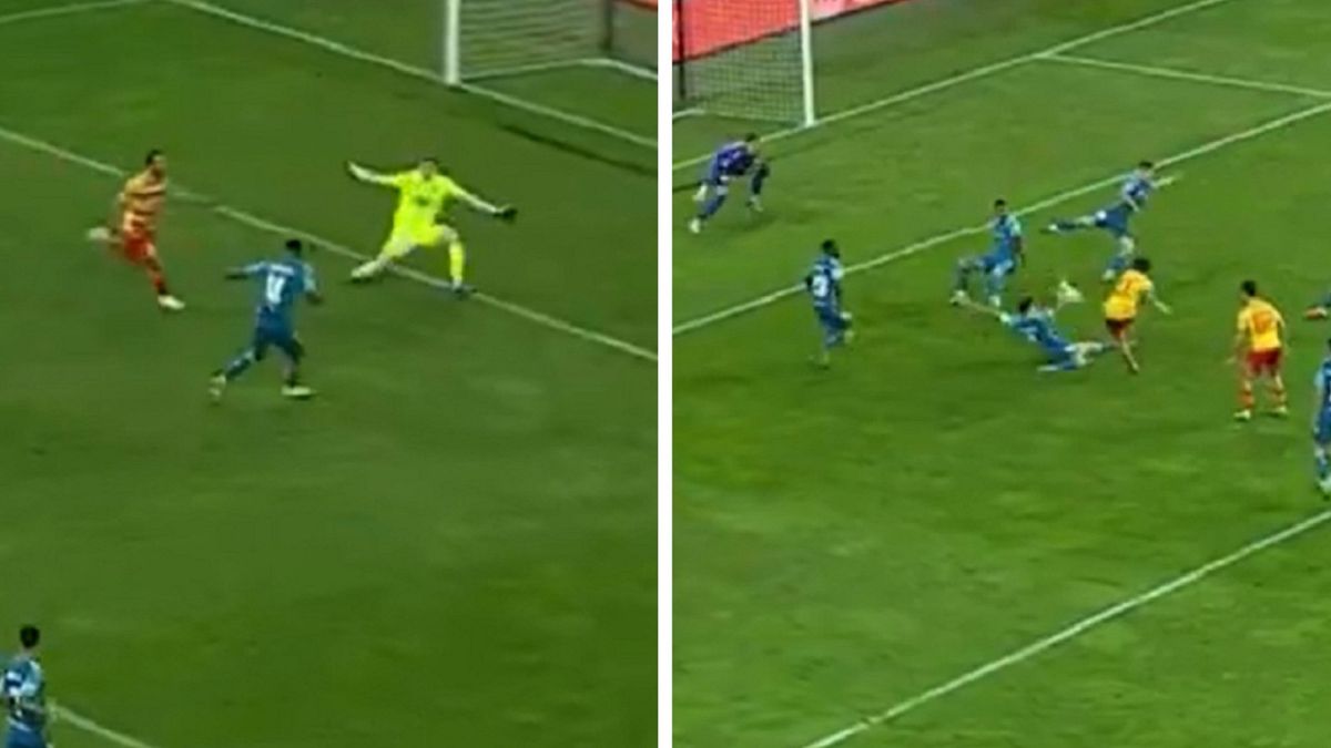 Twitter / Polsat Sport / Na zdjęciu: gole Bakambu i Churlinova