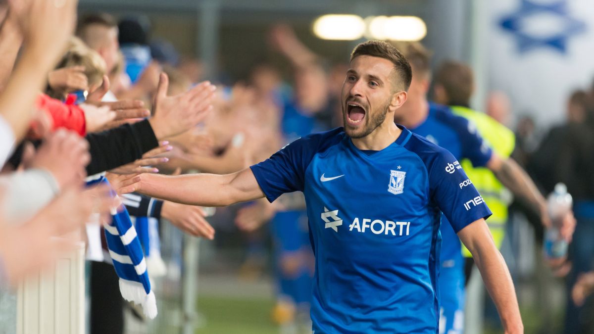 PAP / Jakub Kaczmarczyk / Na zdjęciu: Maciej Makuszewski w barwach Lecha Poznań