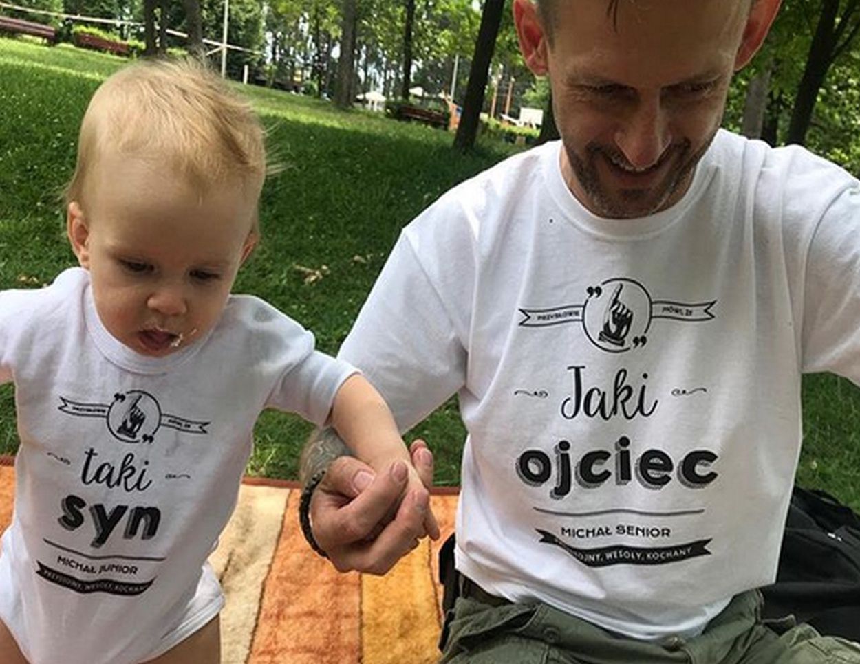 Michał Wójcik z synem