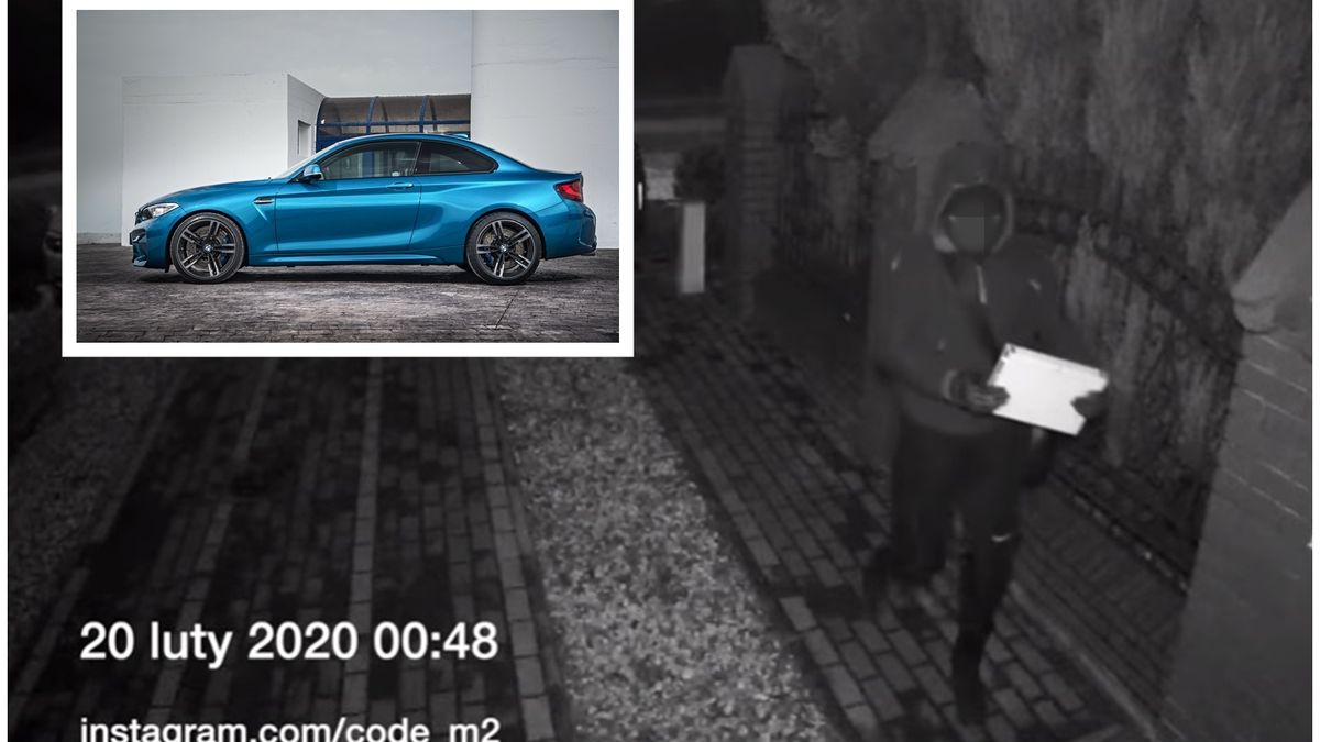 Na zdjęciu widać złodzieja, który idzie odnaleźć sygnał z kluczyka