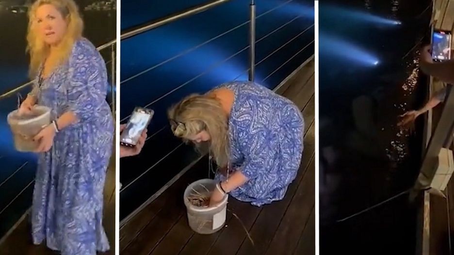 W sieci dostępne są nagrania, na których widać, co zrobiła kobieta