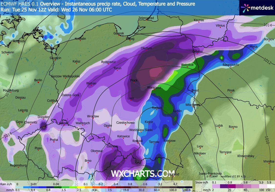Przed nami kilka godzin opadów śniegu