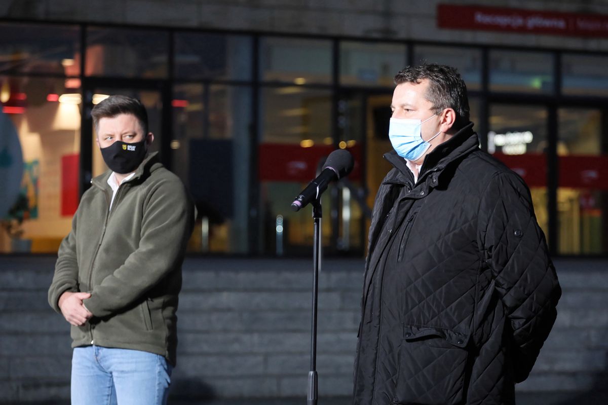 Szef KPRM, mInister Michał Dworczyk i dr Artur Zaczyński