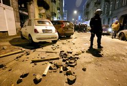 Zniszczenia po zamieszkach w Warszawie