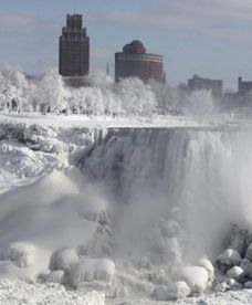 Wodospad Niagara zamarzł