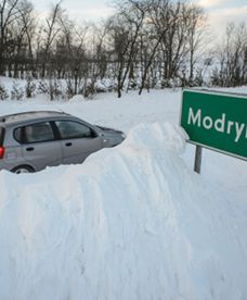 Polskie wioski zasypane śniegiem