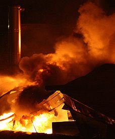 Pożar hali z chemikaliami w Płocku