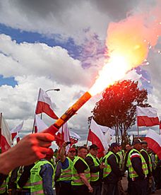 Protestujący rybacy