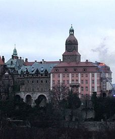 Pożar zamku w Książu