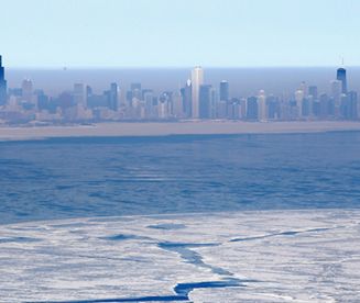 Wielkie Jeziora skute lodem