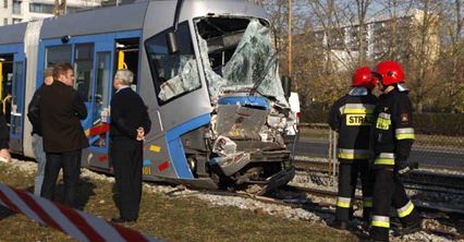 Groźny wypadek, zderzyły się tramwaje