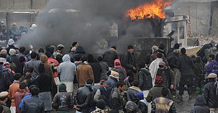 Burzliwy protest w Afganistanie