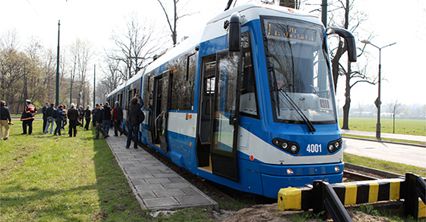 Najdłuższy tramwaj w Polsce - w Krakowie