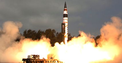 Test indyjskiej rakiety Agni-V